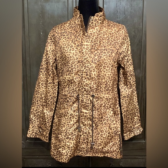 Capelli of New York Leopard Pattern Raincoat - Size Small - Picture 1 of 11